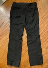 Elie Tahari Womens Straight Leg Black Pant Dress Designer Ankle Skit Size 8