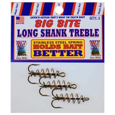 Dough Bait Long Shank Treble Spring Hooks 2 Packages
