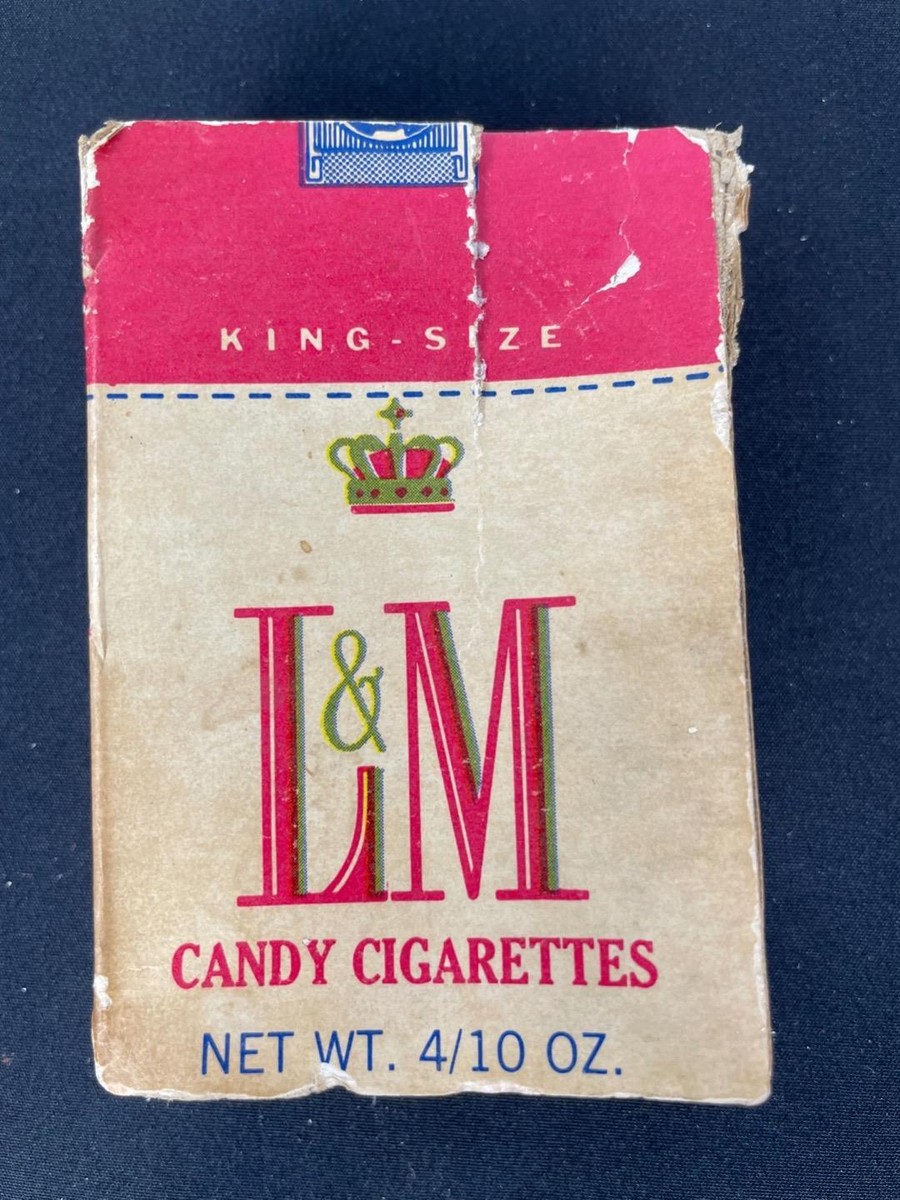candy cigarette box Vintage L&M Candy Cigarette Box Four Star Candy Newark NJ