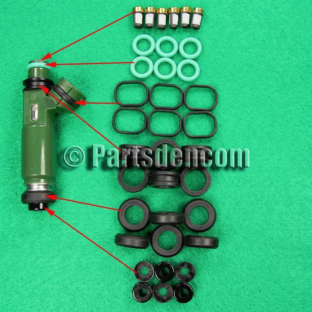 FUEL INJECTOR SVC KIT FITS TOYOTA LANDCRUISER FZJ105 1FZFE 4.5L 9803