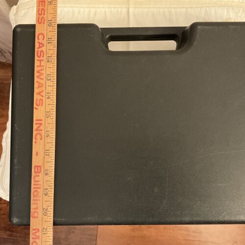 Heavy Duty Black Hard Plastic Hinged Carrying Case Padded Insert 14.5” X 11” X 4 - Picture 9 of 9