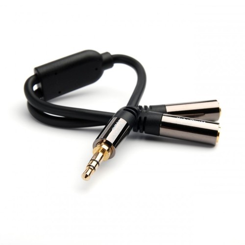 KabelDirekt Y Adapter 1x 3.5mm Stecker > 2x 3.5mm Buchse Klinke Kabel Splitter