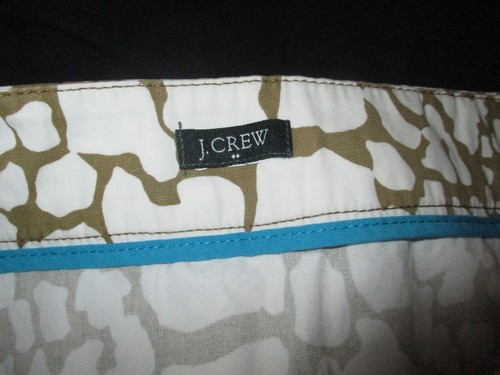 Ladies J. Crew Olive Brown Python A Line Mini Skirt Size 12 - Picture 4 of 4