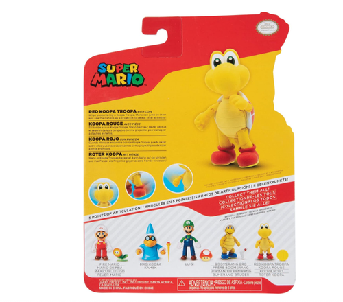 Super Mario 4" Figure Koopa Paratroopa W/ Coin Jakks Pacific 41865 - 第 8/8 張圖片