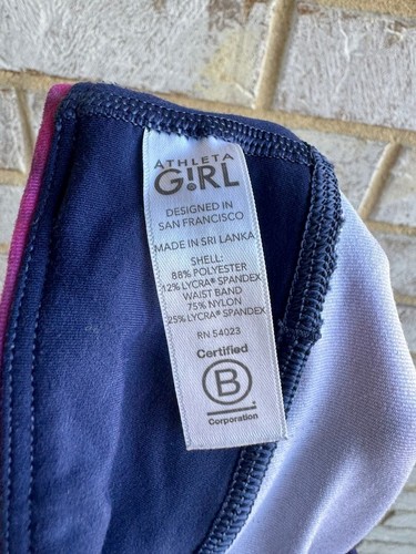 Athleta Printed Chit Chat Capri Leggings Girl's Size L. - Picture 4 of 6