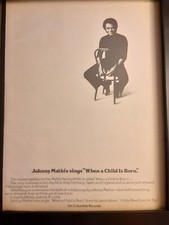 Johnny Mathis When A Child Is Born Rare Original Promo Poster Ad Framed!