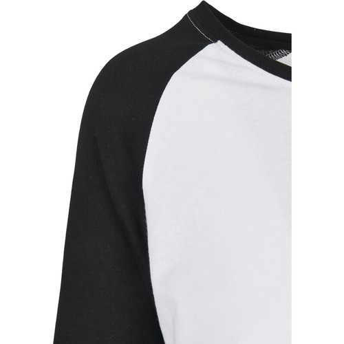 Urban Classics Ladies Contrast Raglan Long Sleeve Hoody Jumper Long Sleeve Contrast - Picture 9 of 19