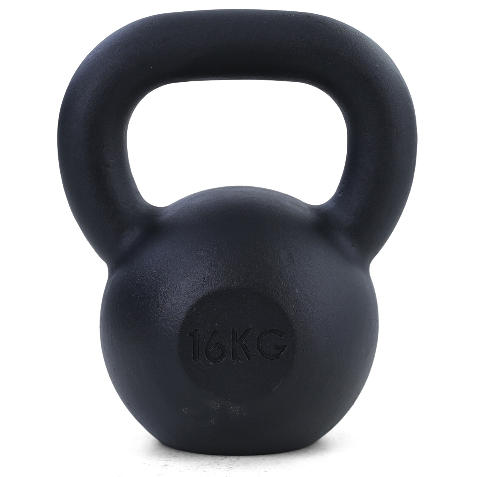 16 kg Gusseisen Kettlebell Kugelhantel Premium Schwunghantel Schwarz