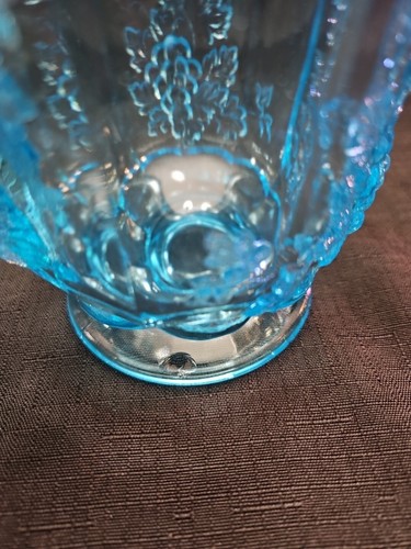 🩵Beautiful VTG Westmoreland Paneled Grape Depression Opalescent Blue Creamer - Picture 4 of 6