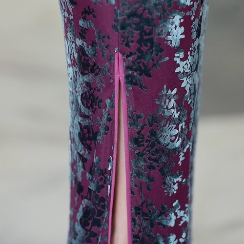 Cheongsam Dress for Women Vintage Chinese Qipao Traditional Velvet Size 4-14 New - Picture 23 of 46