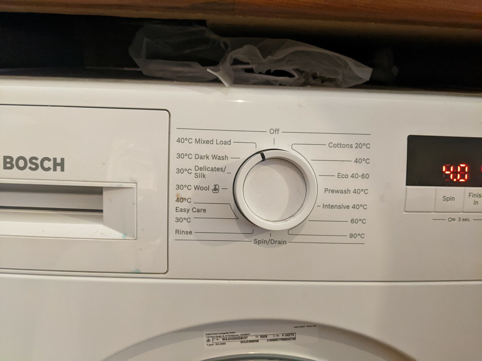 Bosch WAJ24006GB (1200RPM, 7kg) Freestanding Washing Machine White