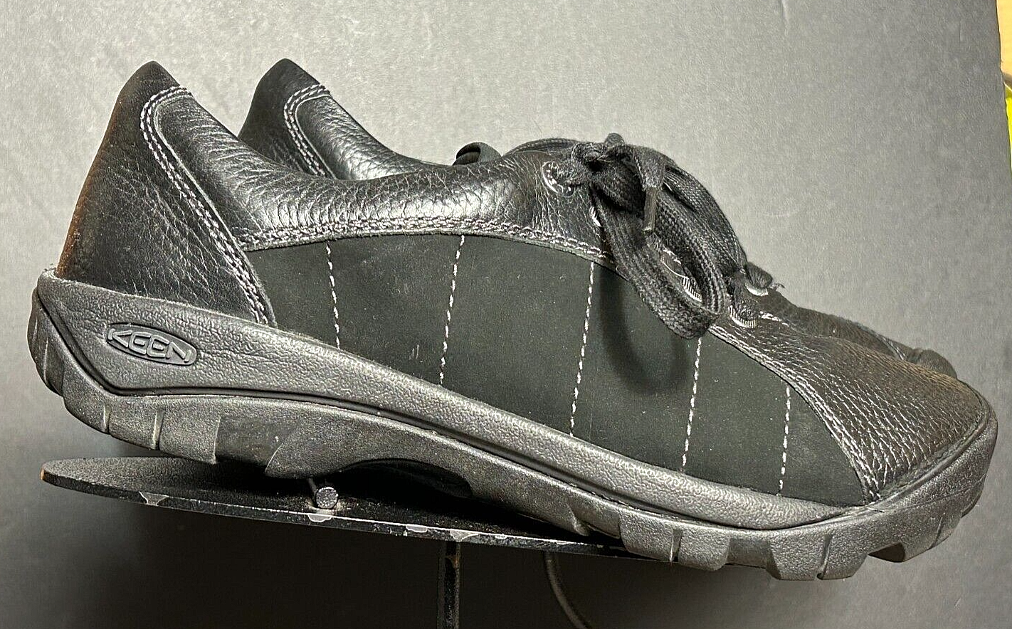 Oxford sportivo donna KEEN in pelle nera taglia 40 5 10 come nuovo!