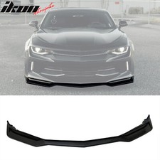 Fits 16-18 Chevy Camaro Zl1 Style Front Bumper Lip Pp Gloss Black