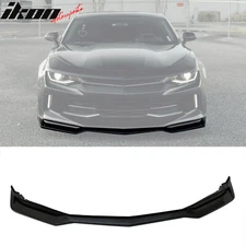 Fits 16-18 Chevy Camaro ZL1 Style Front Bumper Lip PP Gloss Black