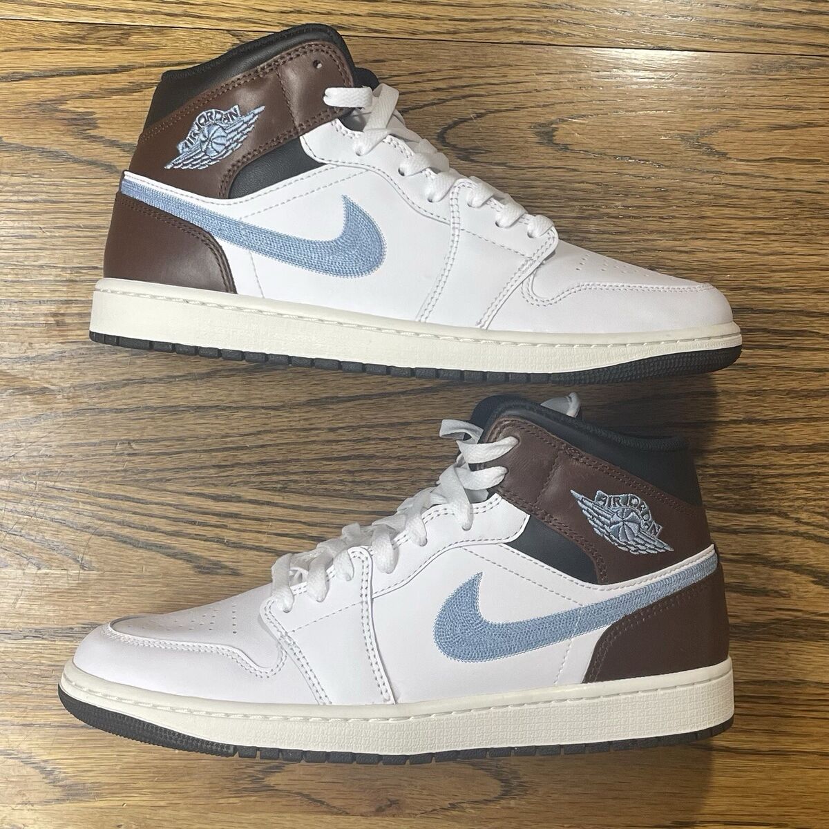 Size 10 - Air Jordan 1 Retro SE Mid Brown Blue Grey for sale Size 10 - Air Jordan 1 Retro SE Mid Brown Blue Grey for sale