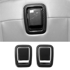 Interior Seat Backrest Handle Cover Trim For 10-15 Chevrolet Camaro Carbon Fiber