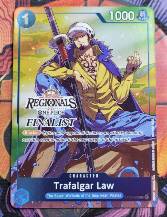 Trafalgar Law Offline Regional 2024 Finalist PR ST03-008 One Piece Card Eng