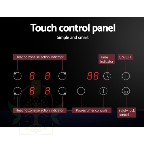 Devanti Electric Ceramic Cooktop 60cm Touch Control - Picture 5 of 7