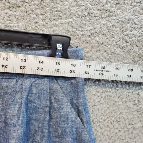 The Limited Womens Chambray Linen Blend Lined Mini Skirt Blue Size 12 - Picture 2 of 11