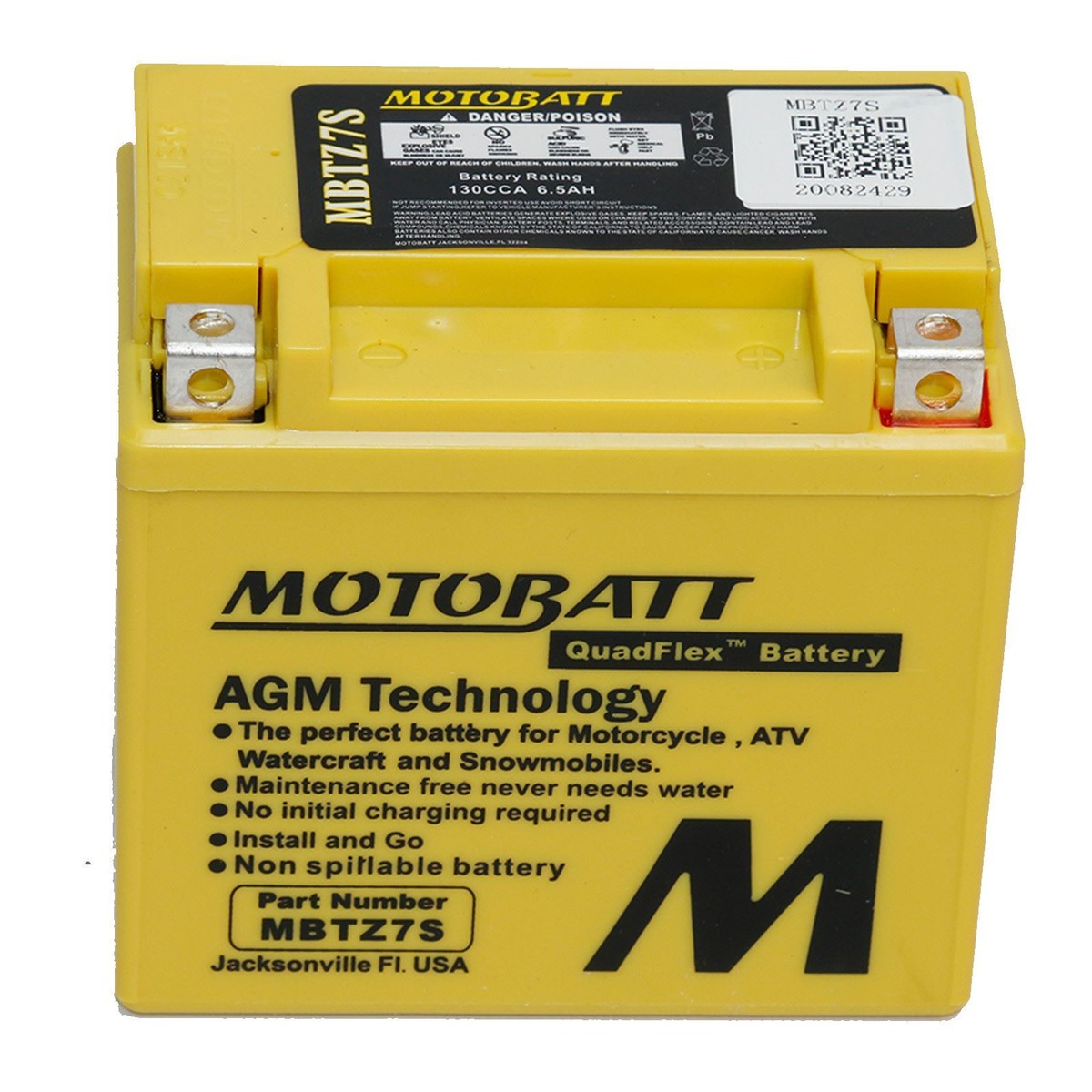 Motobatt MBTZ7S AGM Gel Motorcycle Battery for Honda CRF 150 F 03