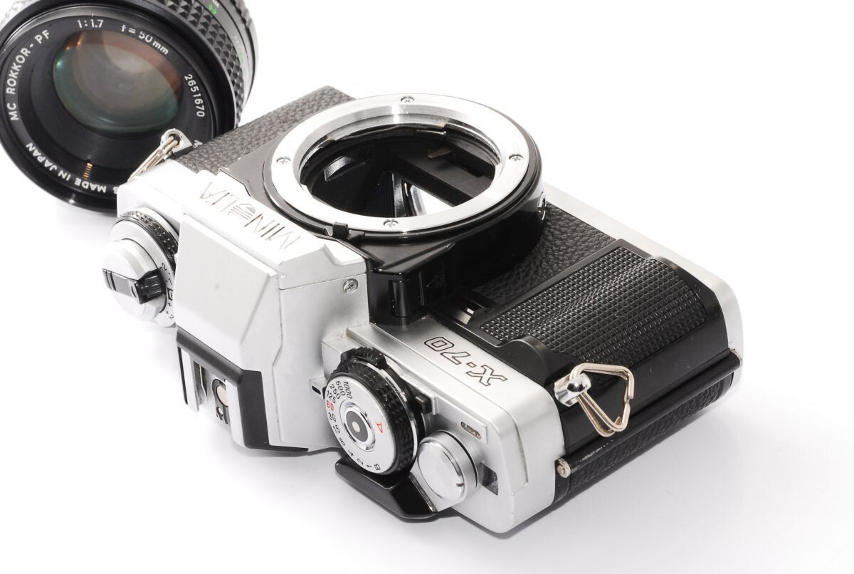 超美品 ミノルタ X-70 名玉 MC ROKKOR 50/1.7 Minolta MC Rokkor-X PF 50mm f/1.7 Prime Lens with Caps