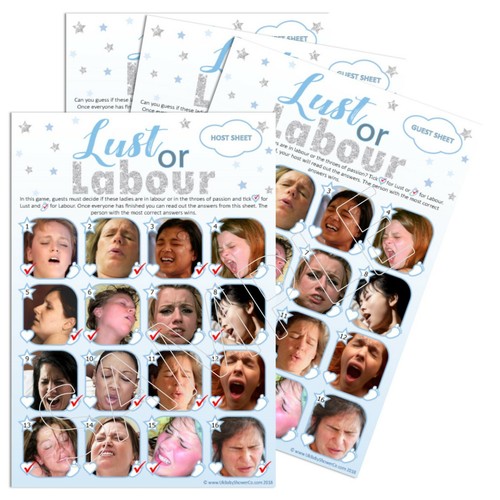 Gioco Baby Shower Labour Or Lust – 20 Carte Ospiti + Risposte, Tema Botanicals, Eco-Friendly - 4