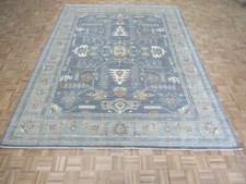 9 x 12 Hand Knotted Gray Oushak Peshawar Oriental Rug G11017