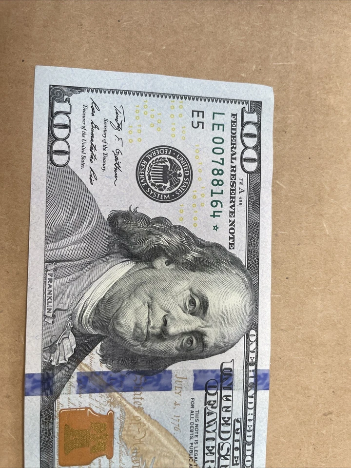 100 Dollar Bill Star Note 2009 - Image 4 of 4