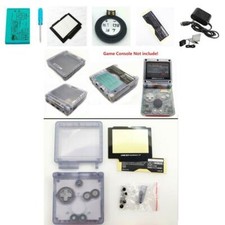 NEW GBA SP Game Boy Advance SP Replacement Housing Shell Clear Glacier USA 