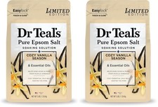 Dr Teals Epsom Salt Soak Cozy Vanilla Magnesium Bath 3lbs Limited Edition