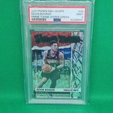PSA 9 2021-22 Panini Hoops Devin Booker Prime Twine 17/25 NBA Serial-numbered MT
