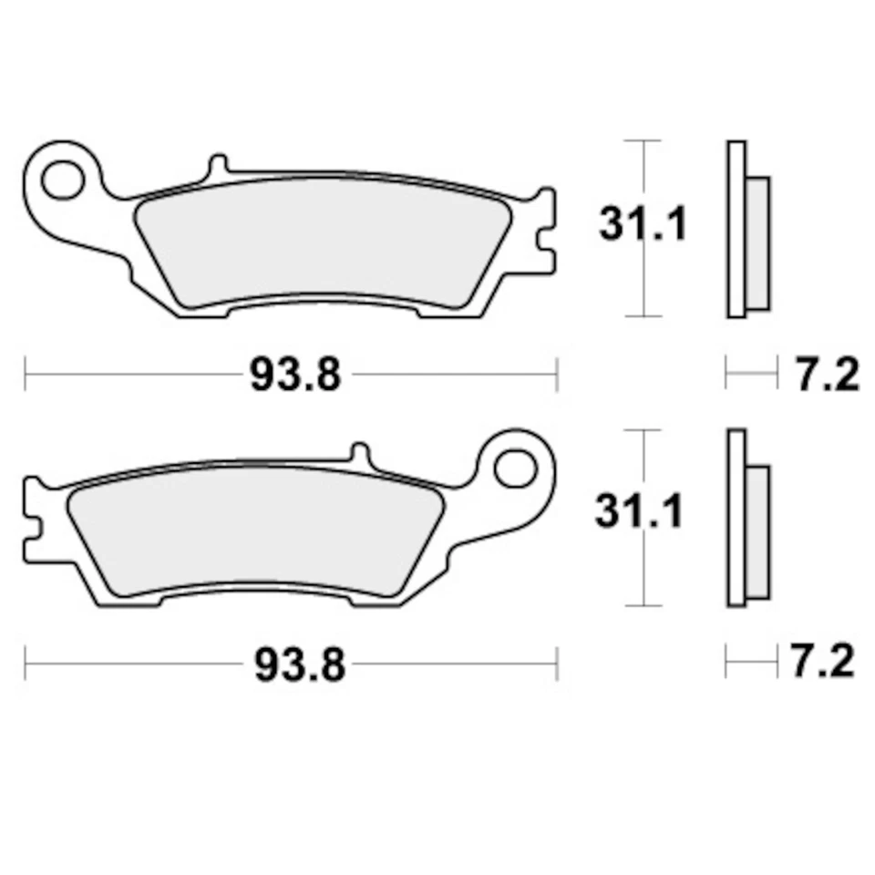Pastillas de freno delanteras todoterreno SBS Yamaha YZ 450 F 2008-2019 Foto 2 de 4