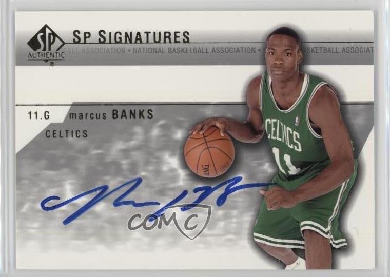 Marcus Banks #MA-A Basketball Cards 2003 SP Authentic Signatures trading card — raw and PSA graded price guide
