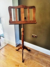 Adjustable Wooden Music Stand Walnut Finish