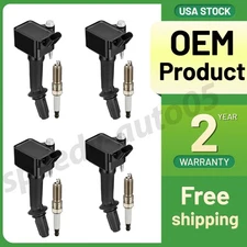 For Chevrolet Equinox 1.5L l4 UF802 4x Ignition Coil & IRIDIUM Spark Plug Kits