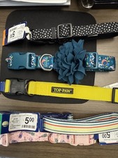 5  Dog Collar, Top Paw Adjustable Dog Collar, Blue Green Pink Black , NWT Varity