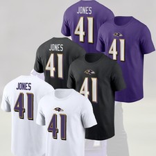 HOT - Dre'Mont Jones #41 Baltimore Ravens 2025 Player Name & Number For Fans