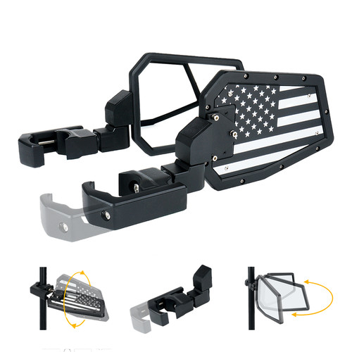 1.75''-2" UTV Rear View Side Mirror for Polaris RZR S 800 900 XP 1000 Aluminum