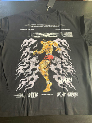 Dechire x Baki Hanma Limited Edition Oversized Tee Black Men s L, NWT