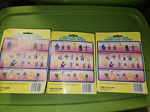 Set Of 3 Vintage Sesame Street Finger Puppets - Picture 5 of 6