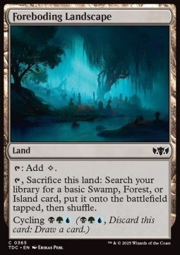 Magic/MTG Foreboding Landscape TDC-365 Common Englisch Neu