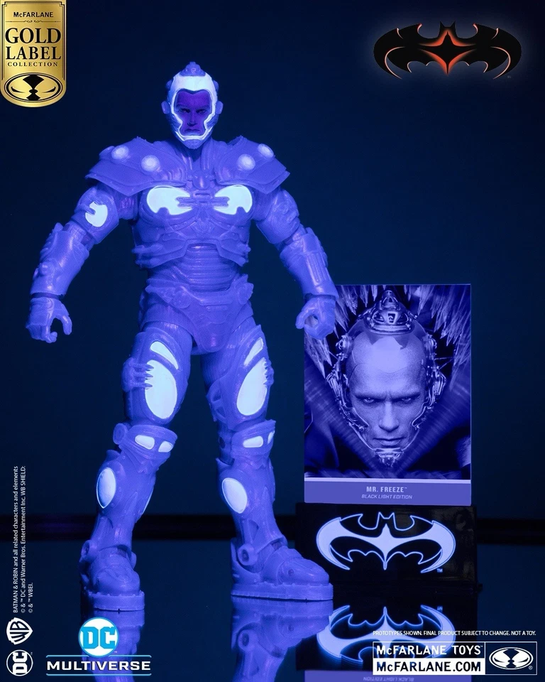 McFarlane Toys Batman & Robin Mr. Freeze Black Light Edition Gold Label EE - Nuevo Foto 3 de 3