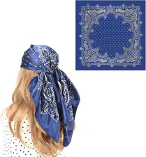 35 Inches Silk Head Scarf-Satin Hair Scarves Silk Bandana Scarf Headscarf for Wo