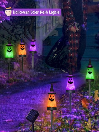 6 Pack Ghost Halloween Solar Decorations Outdoor Pathway Lights, Waterproof S... - Picture 9 of 9