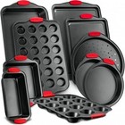 Nutrichef 10-Piece Carbon Steel Nonstick Bakeware Baking Tray Set NCSBS10S