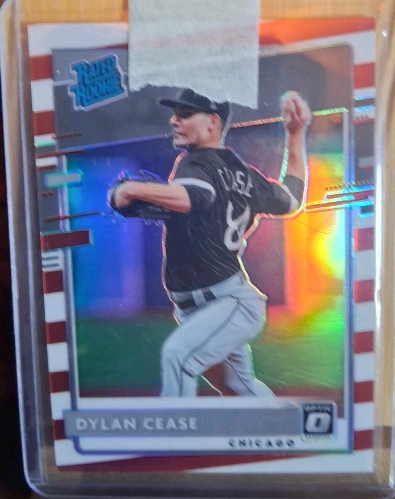 2020 Panini Donruss Optic Rated Rookie Red White Prizm #'d 41/45 Dylan Cease RC 
