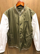 Michael Kors Men's Varsity Jacket Green/White Snap Button Pockets Size M 42"