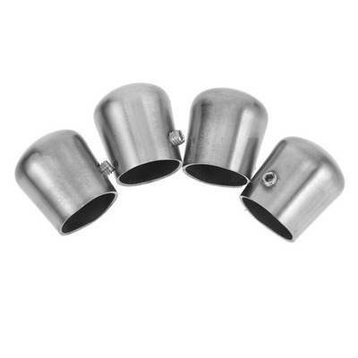 4 Pcs Stair Handrail End Caps Stainless Steel Plug for Top Railing