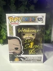 JOHN SWASEY ONE PIECE CROCODILE SIGNED FUNKO POP MAS ATHLETICATION W/PROTECTOR