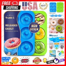 Silicone Donut Mold - Non-Stick Silicone Doughnut Pan Set, Heat Resistant, Ma...